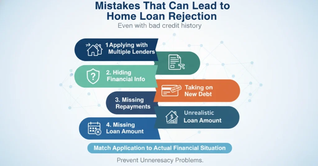 Mistakes That Can Lead to Rejection for bad credit score